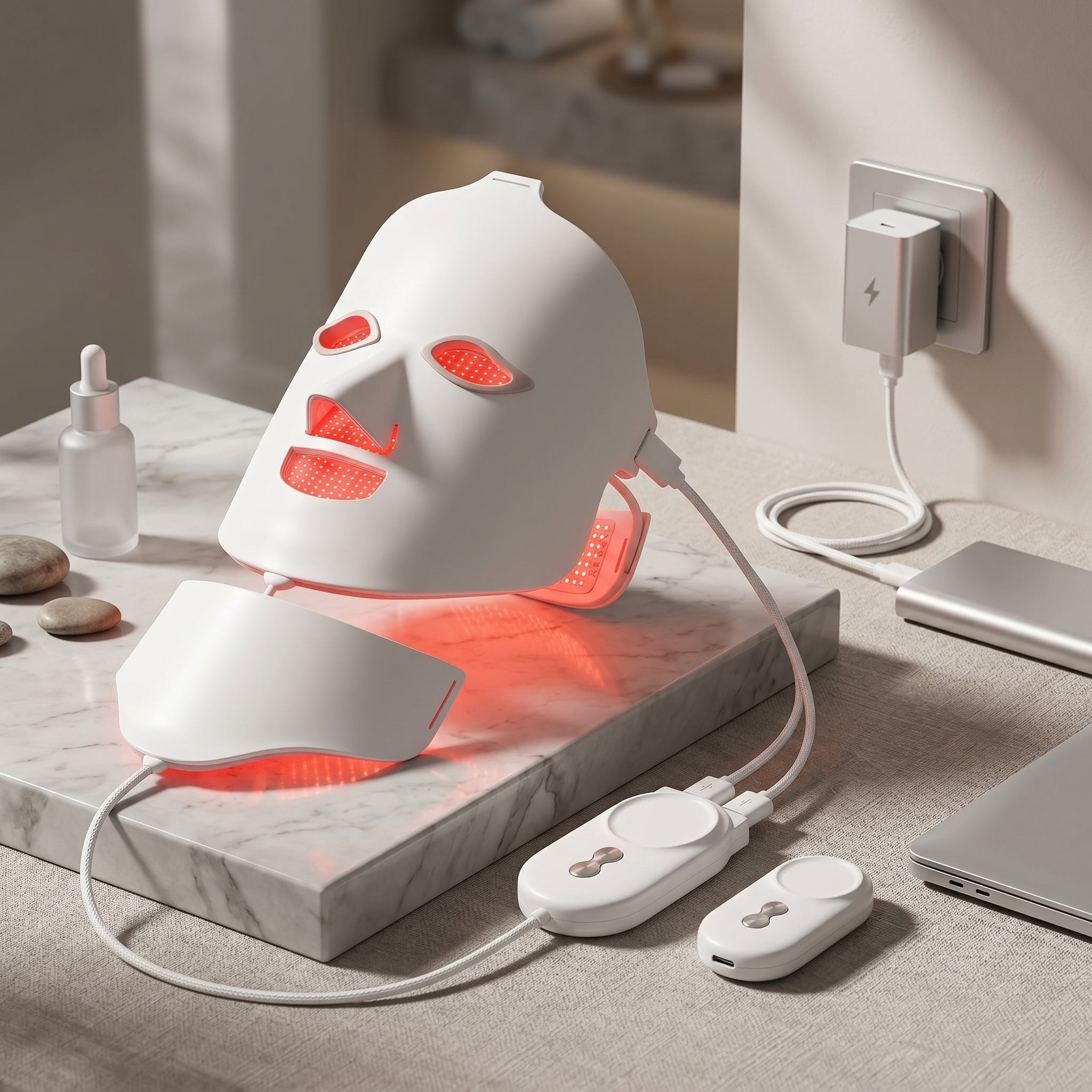 AuraSelf 7-Color LED Face & Neck Mask — Spa-Grade Light Therapy at