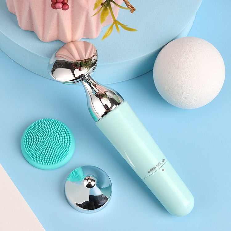 Green Electric Cleansing And Massage Device Set