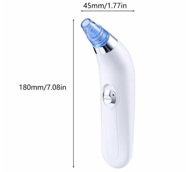 White Pro Pore Cleansing Device with measurements.