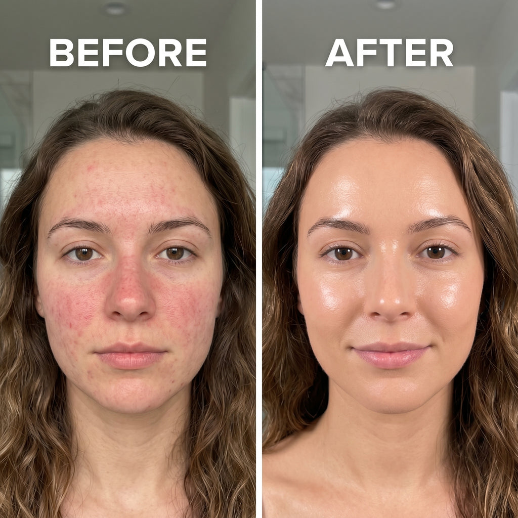 Before And After using Ice Facial Roller 