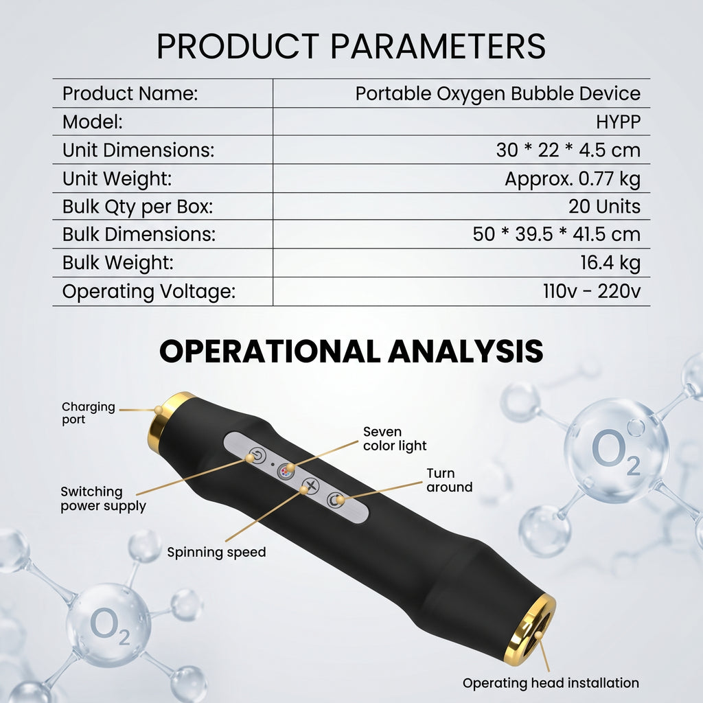 Oxygen Bubble Facial Device Product Parameters