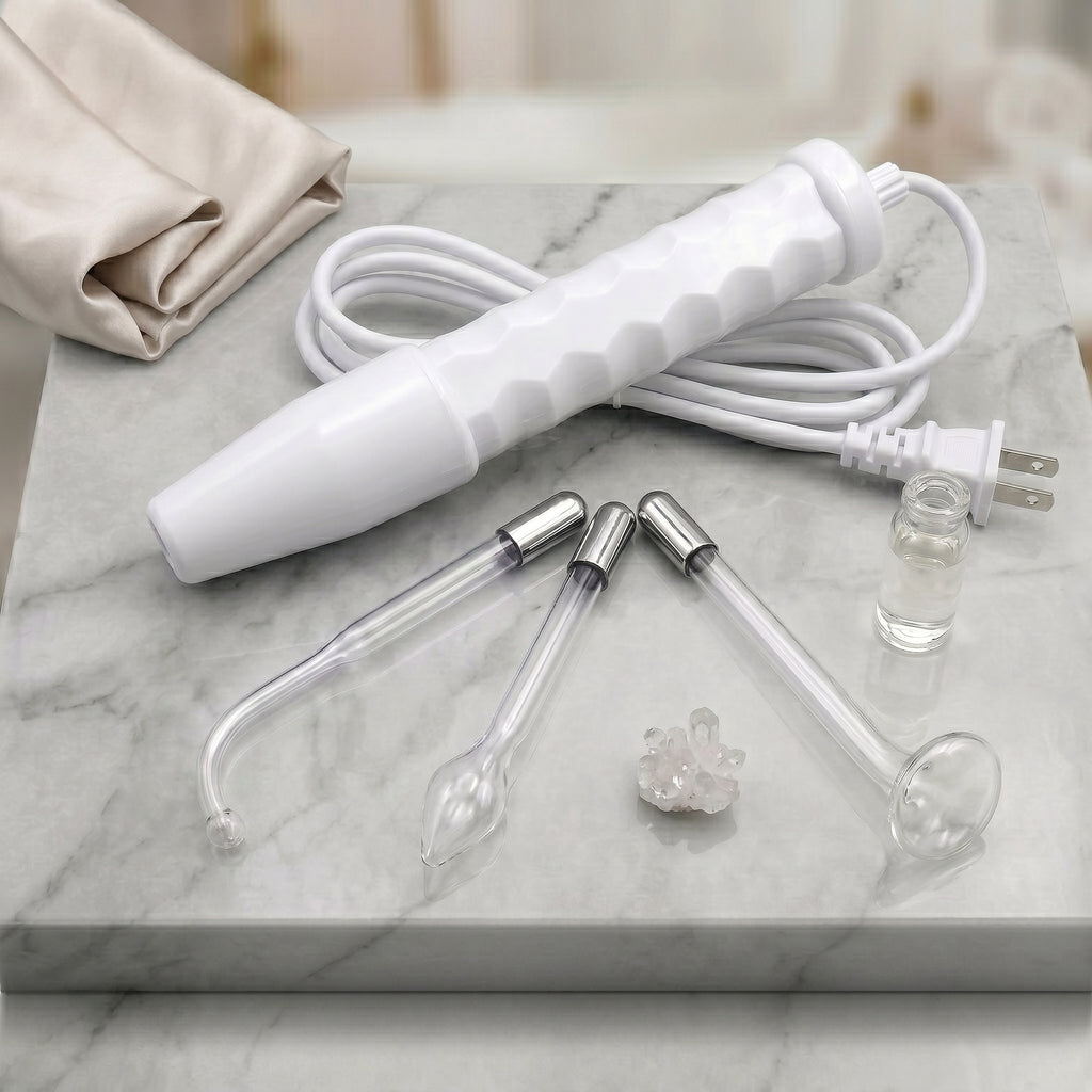 White Ozone High-Frequency Acne Therapy Device with three gears