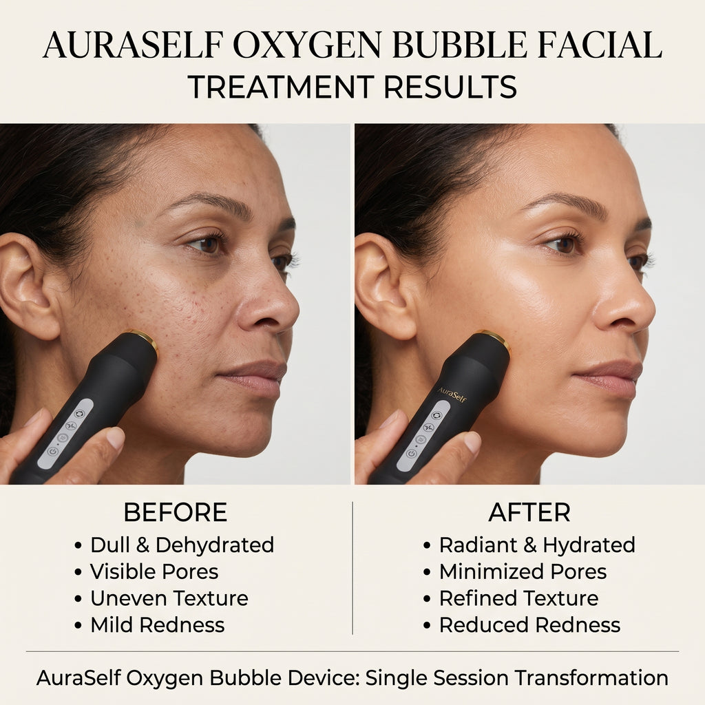 Before And After Oxygen Bubble Facial Device Results 