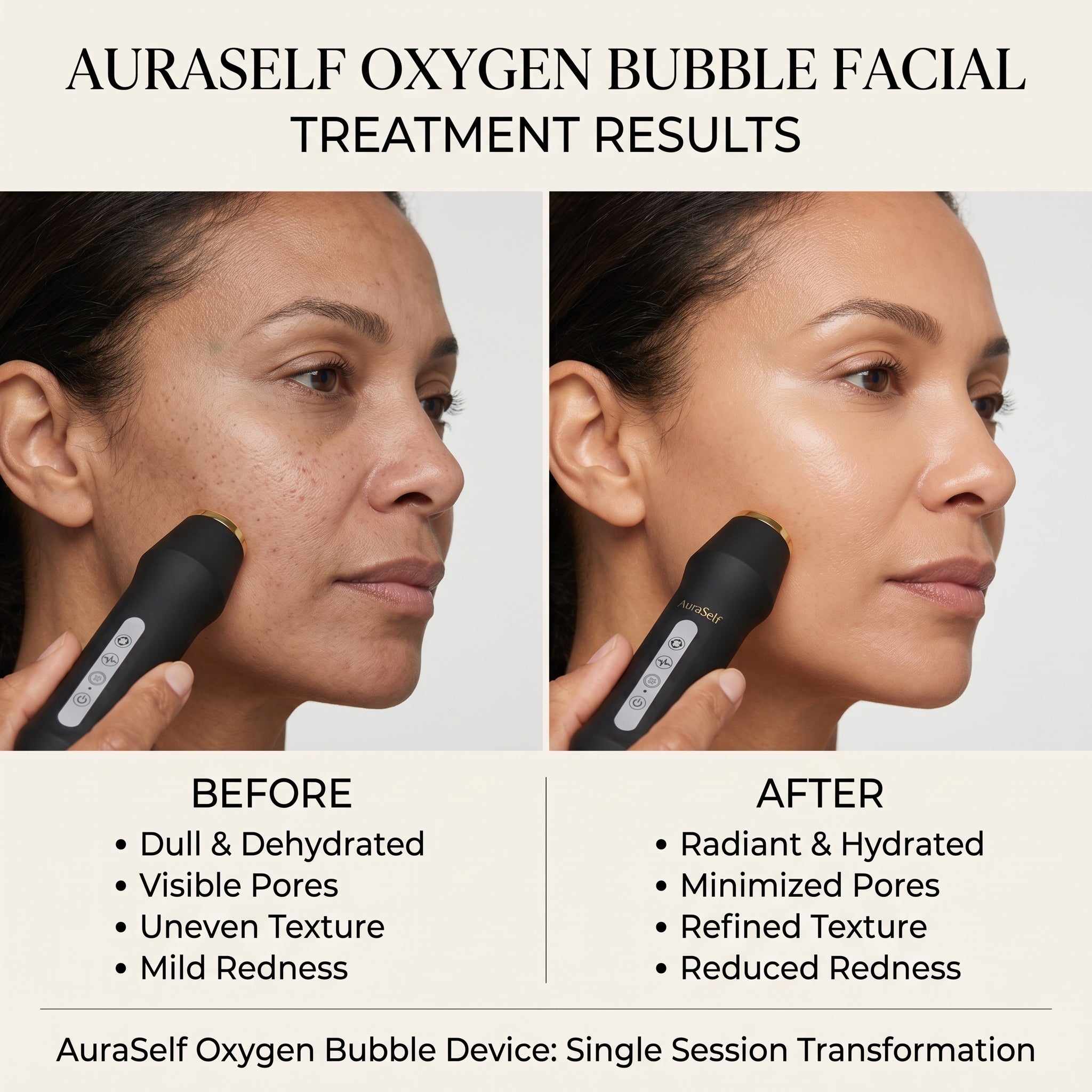 Before And After Oxygen Bubble Facial Device Results 