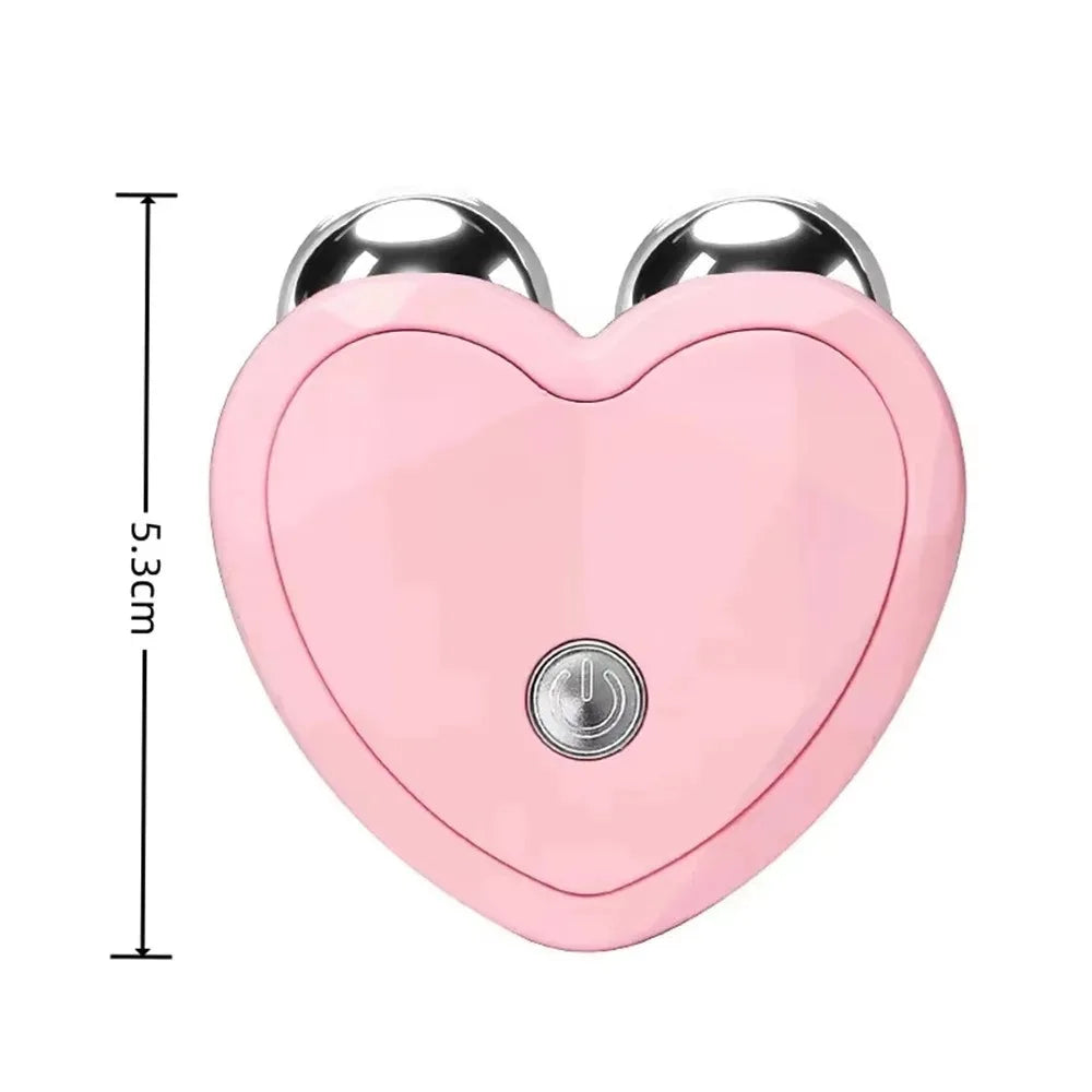pink portable auraself microcurrent facial toning massager
