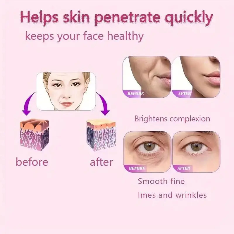 Before and After using the AuraSelf Cryo Facial Ice Globes 