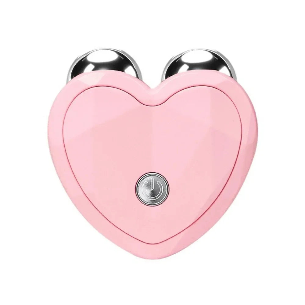 pink auraself microcurrent facial toning massager