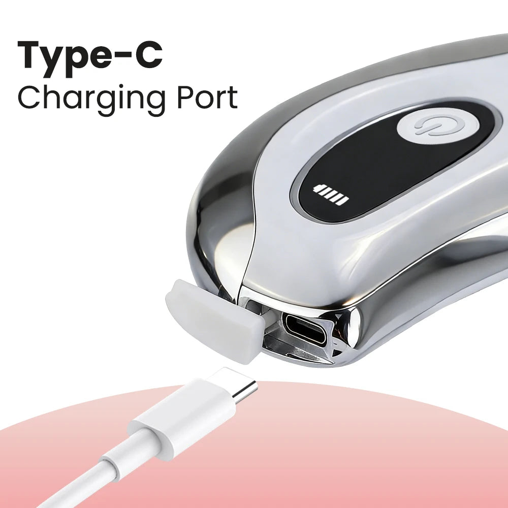 Close-up of a device with a Type-C charging port 
