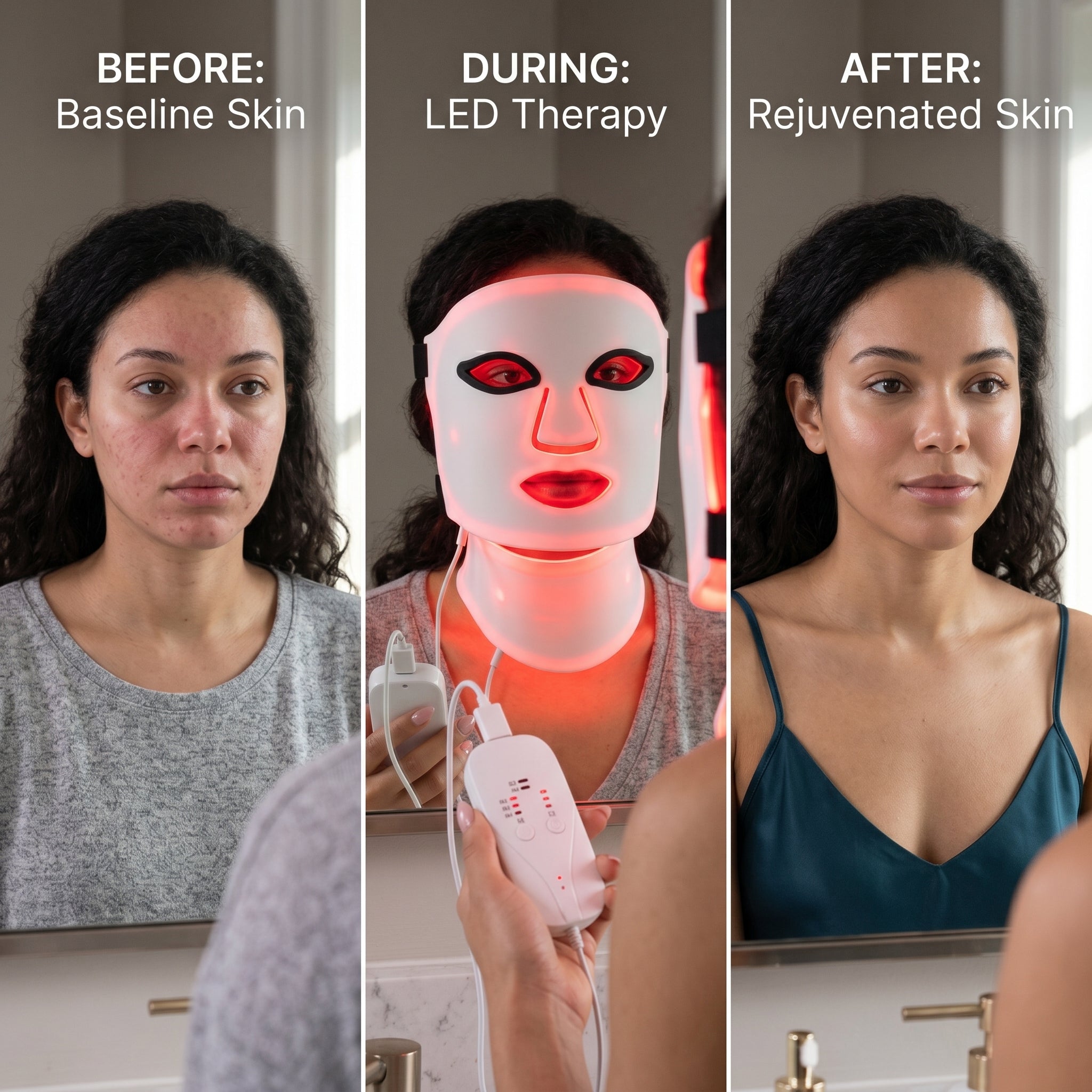 AuraSelf 7-Color LED Face & Neck Mask — Spa-Grade Light Therapy at Home