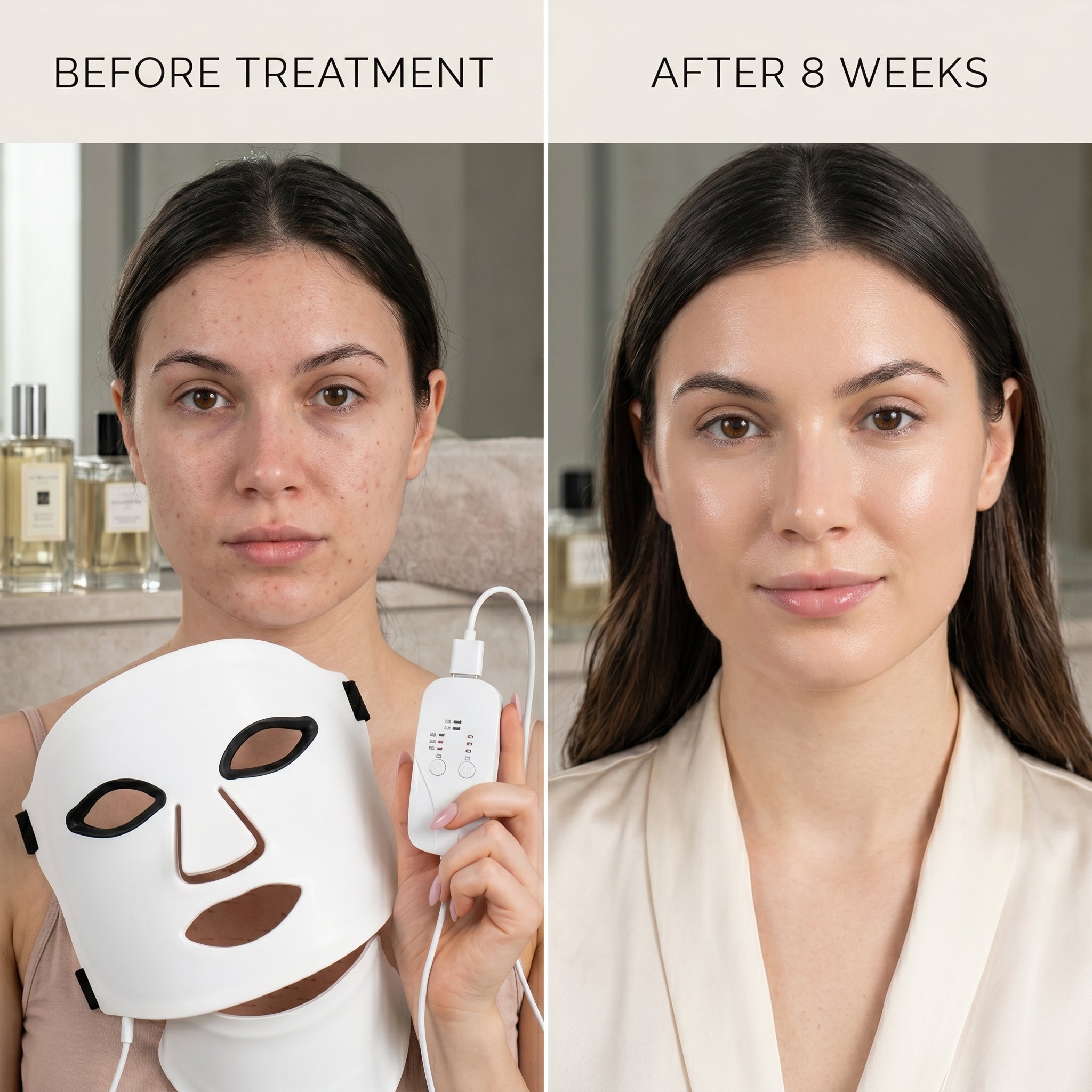 AuraSelf 7-Color LED Face & Neck Mask — Spa-Grade Light Therapy at Home