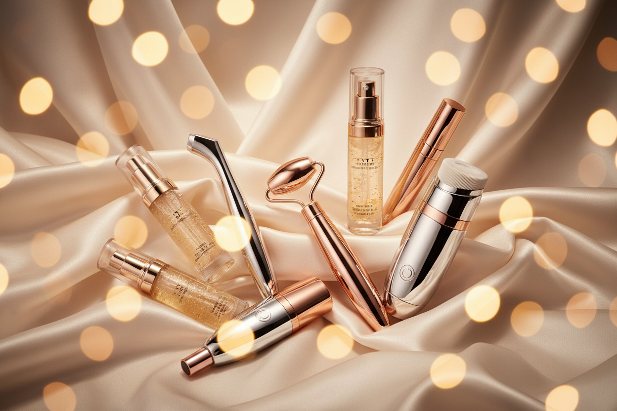 Champagne Gold Silk Background