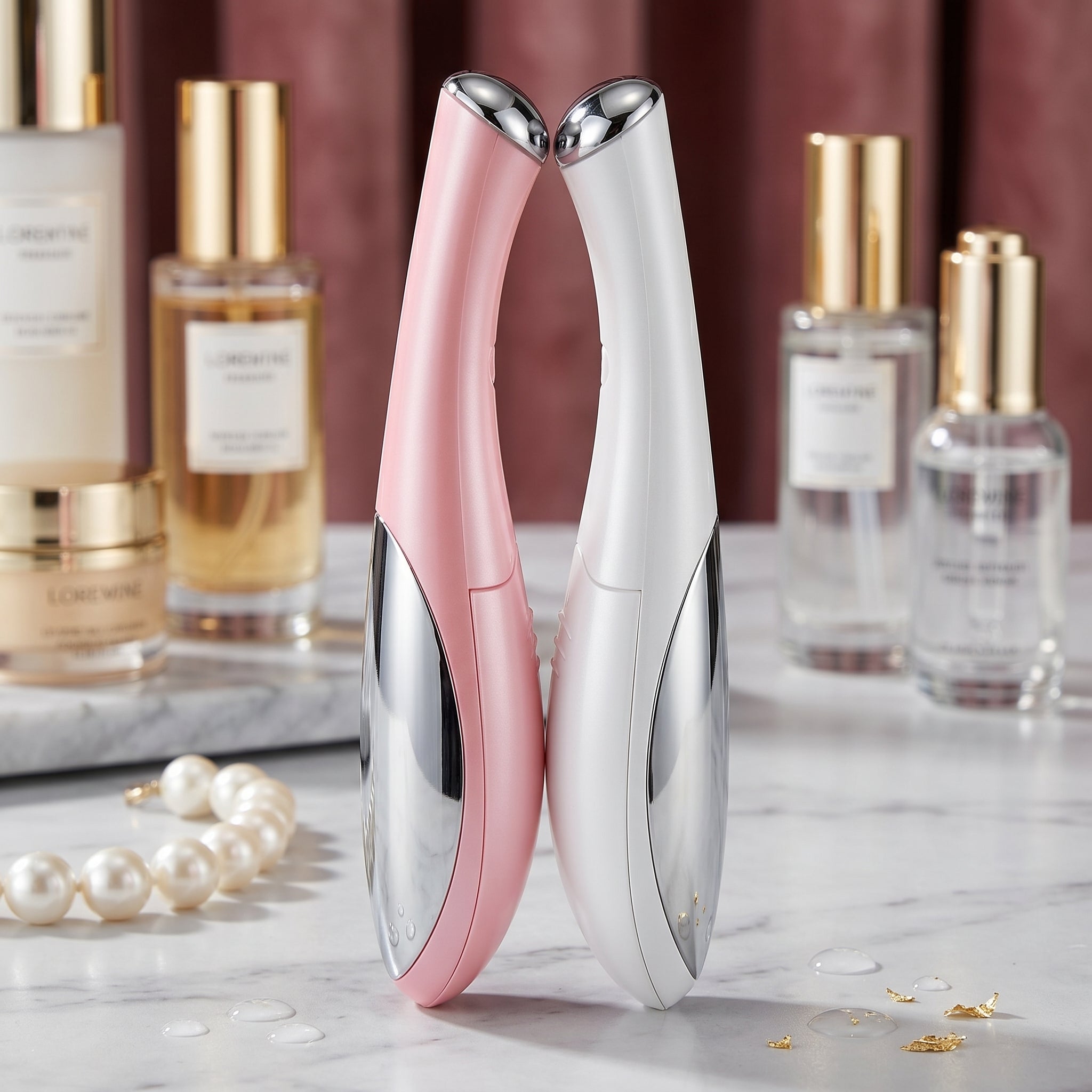 Mini Eye Massager for dark circles and puffiness relief.