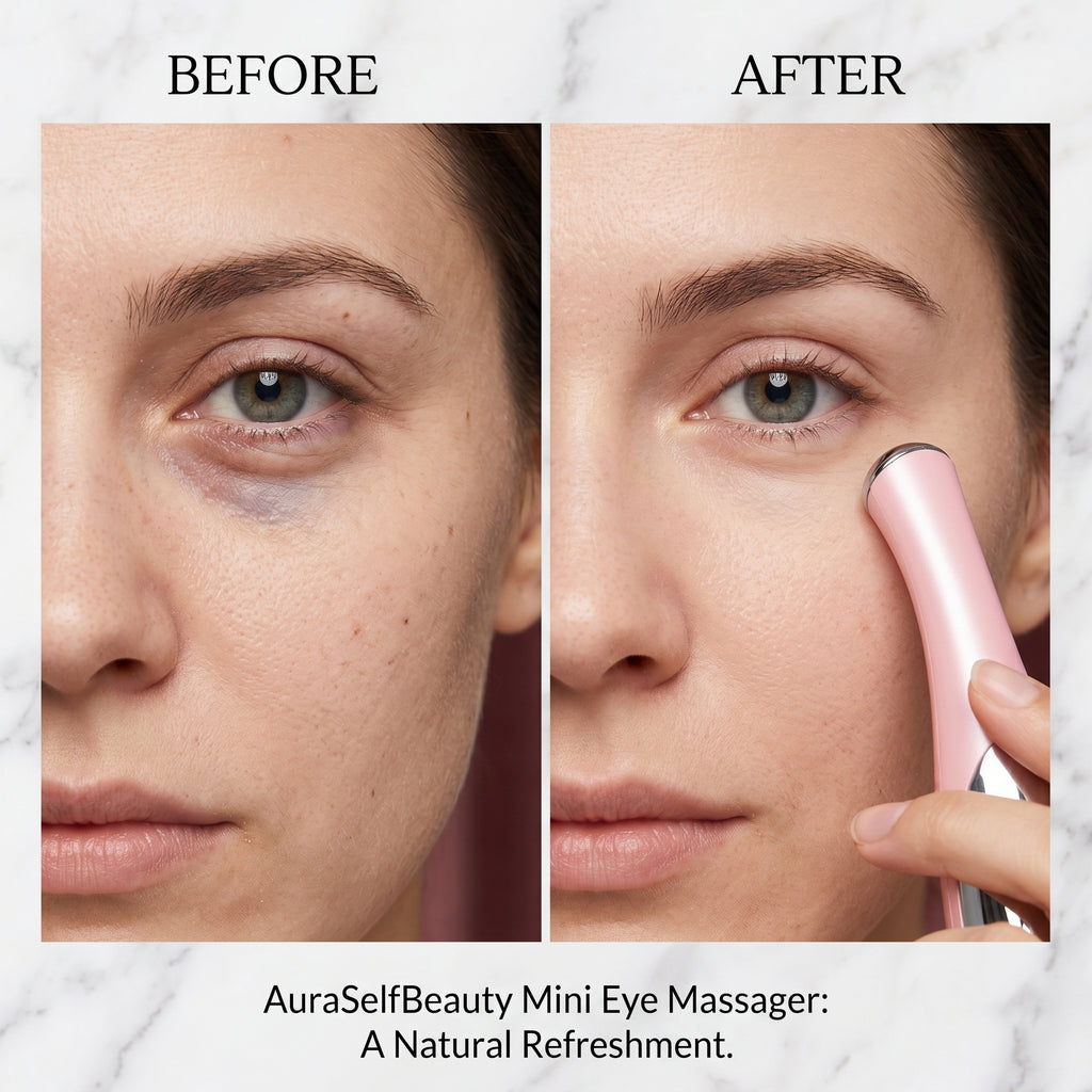 Before And After of using mini eye massager 