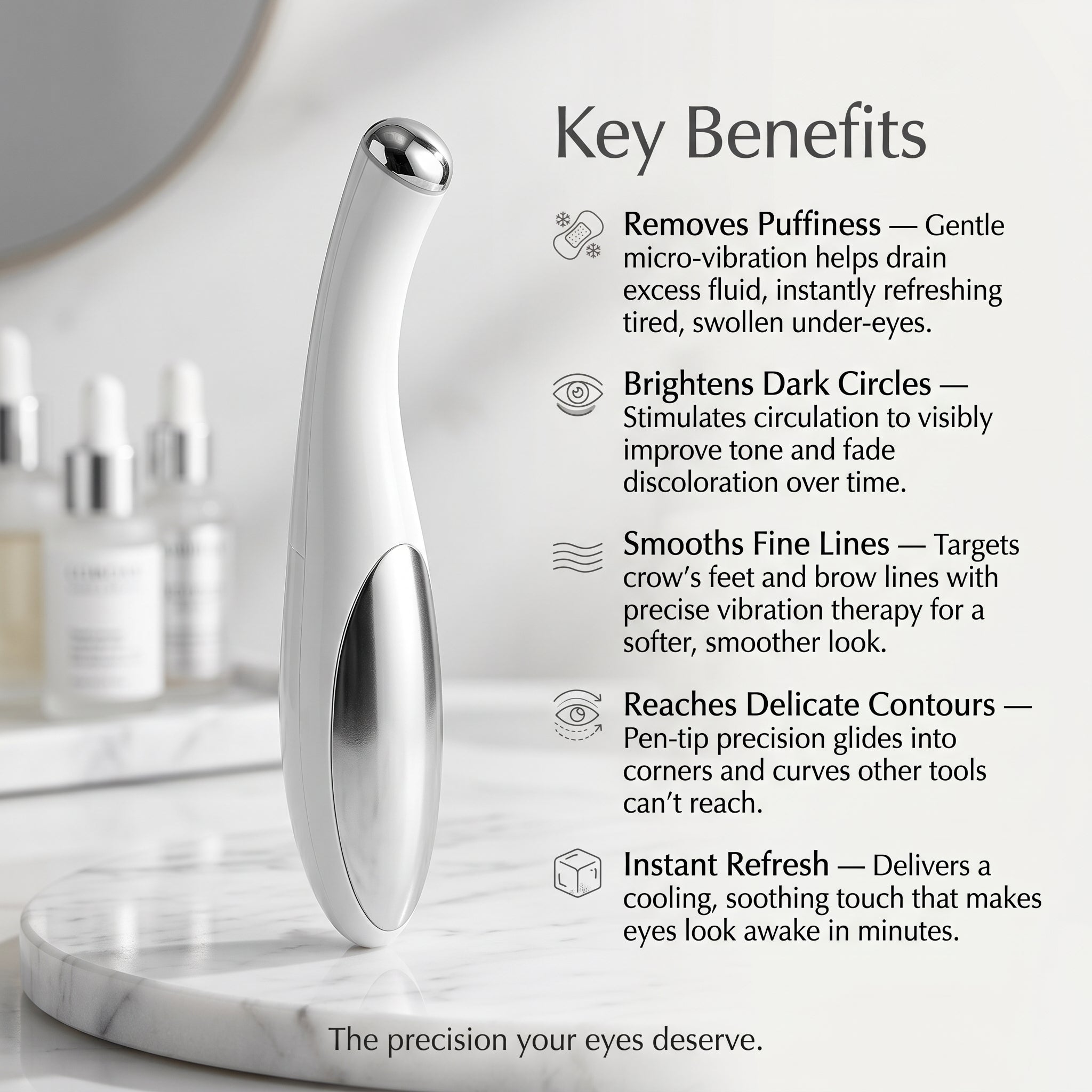 Key benefits for mini eye massager