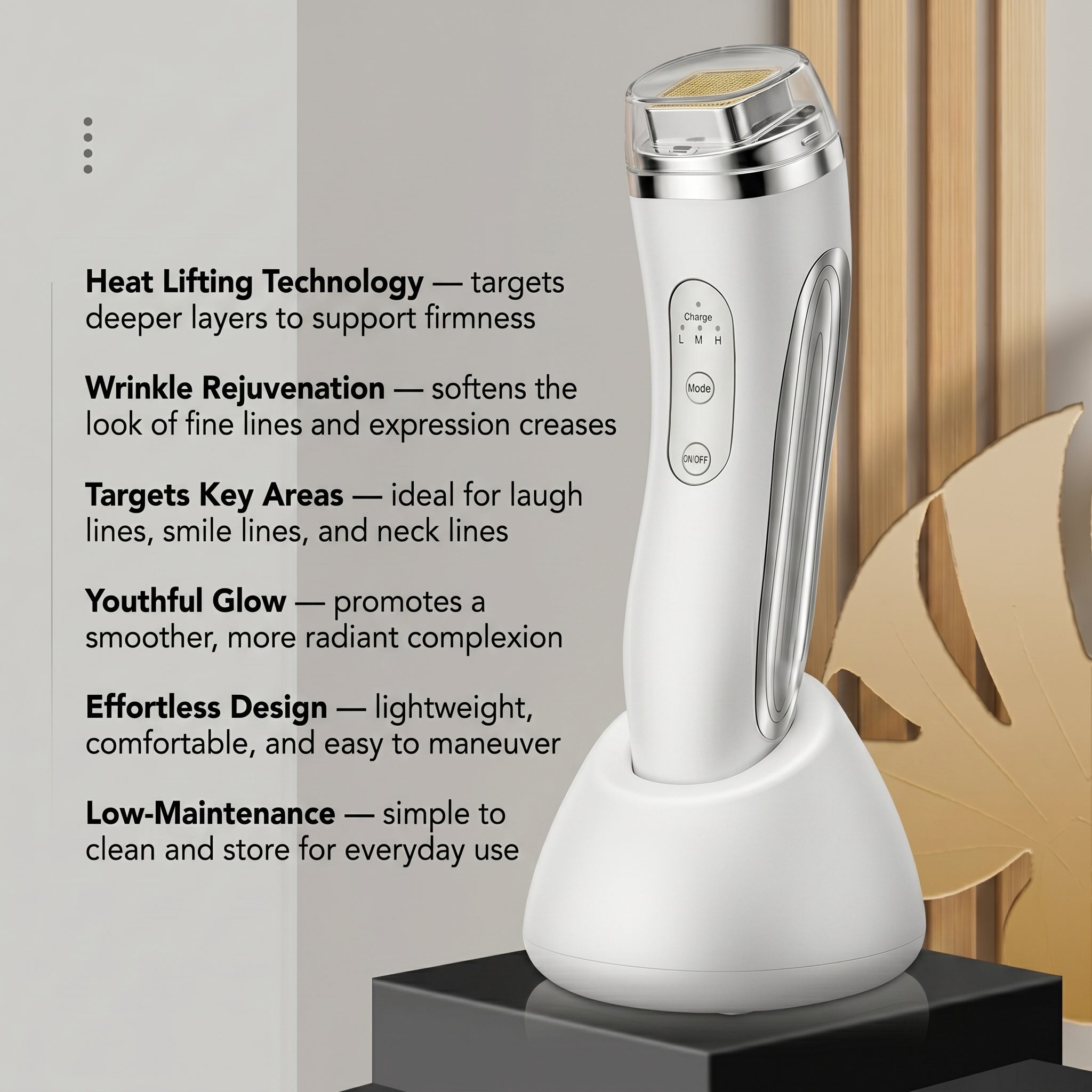 White Thermal Heat Lifting Device with Key Benefits.