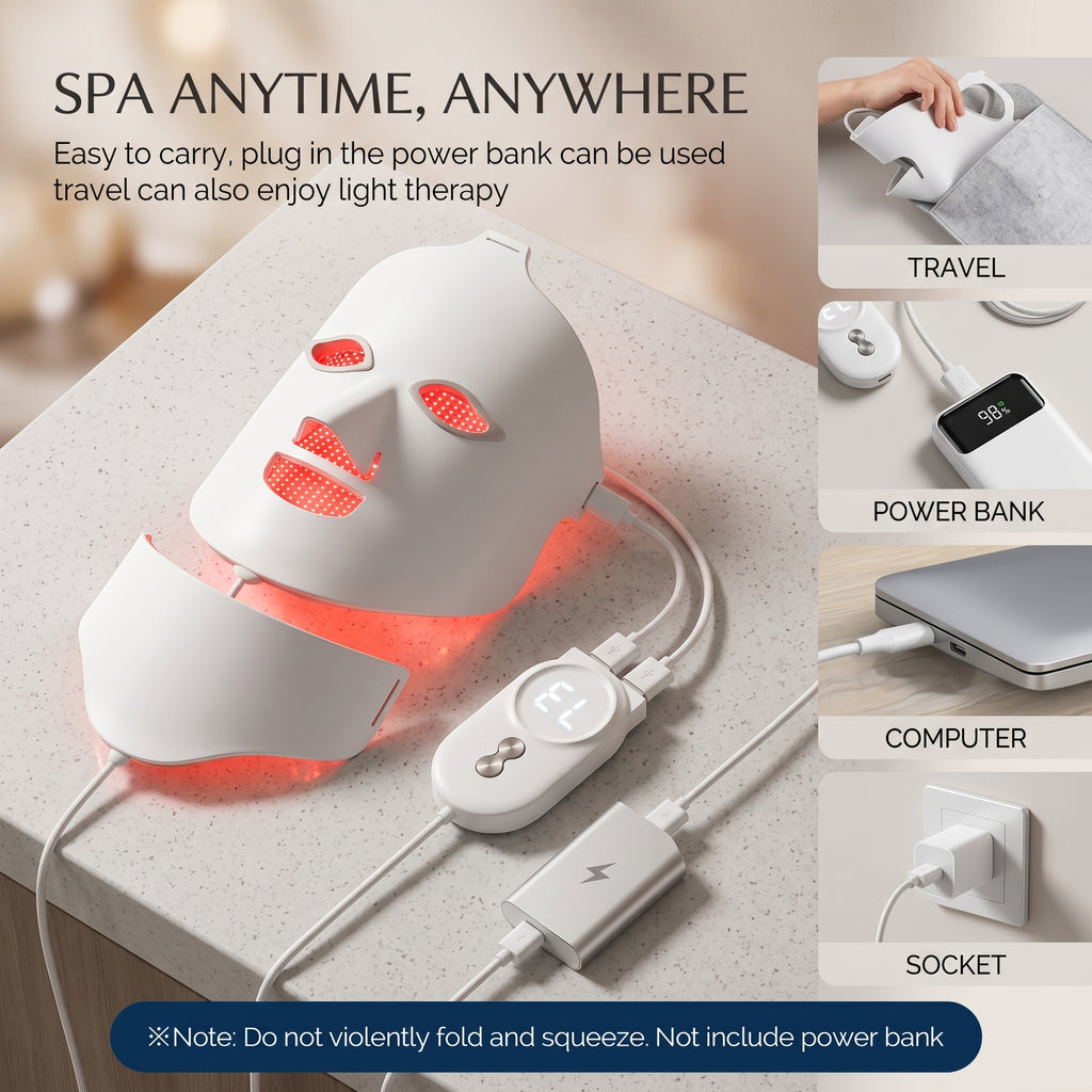White 7-Color LED Face Mask SPA ANYTIME 