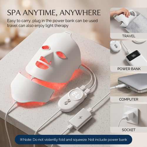 White 7-Color LED Face Mask SPA ANYTIME 