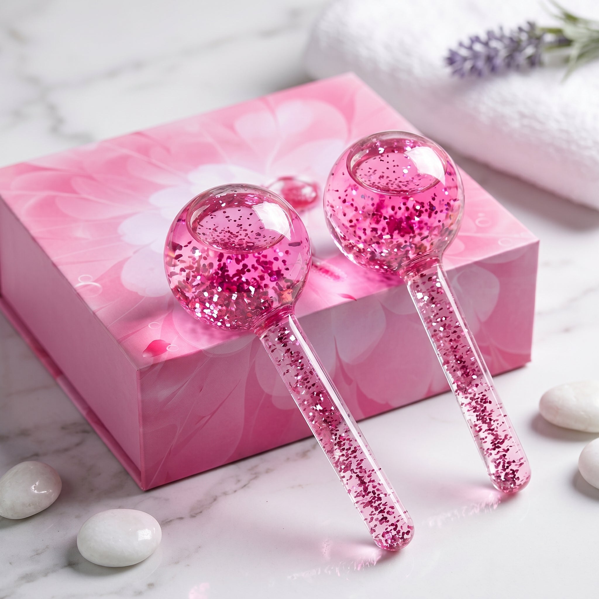 Pink Cooling Cryo Facial Globes