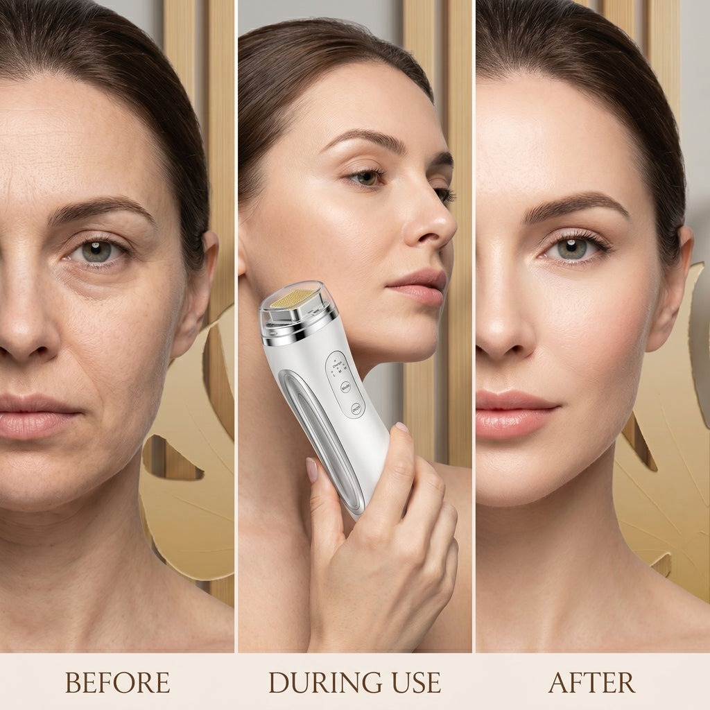 Before And After of using the White Thermal Heat Lifting Device