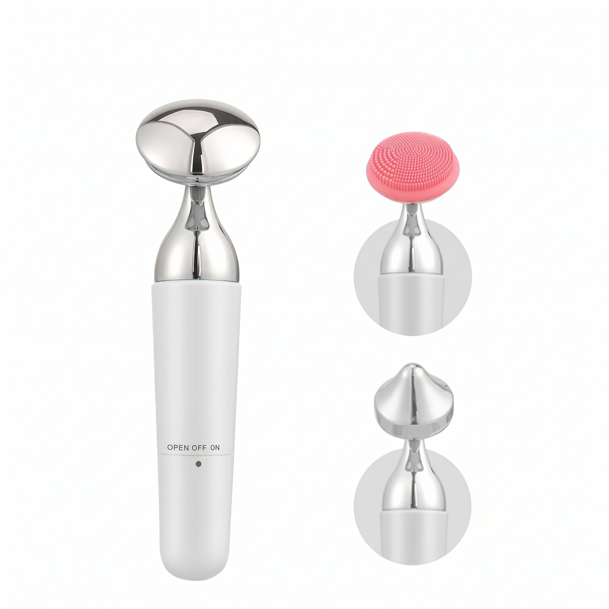 White Electric Cleansing & Massage Device with set